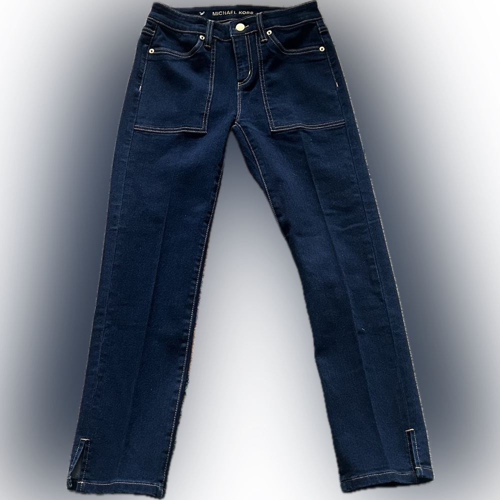 Michael Kors Selma Straight Leg Jeans | Blue Midnight | Size 2